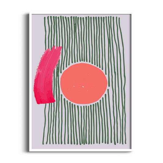 Crimson Stroke | Abstract Art Print