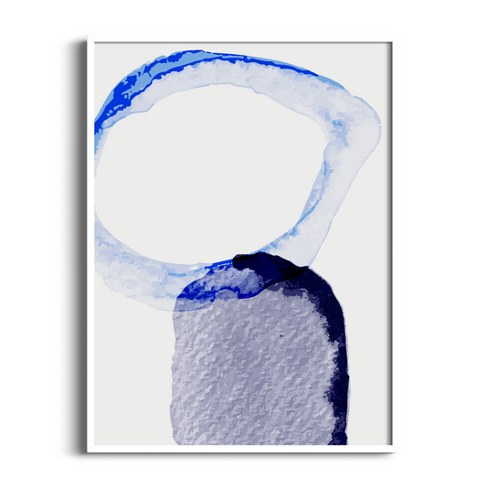 Eclipse in Blue | Abstract Art Print
