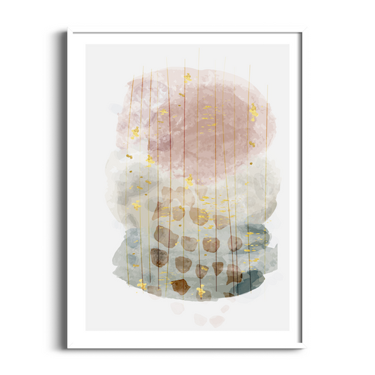 Golden Rainfall | Abstract Art Print