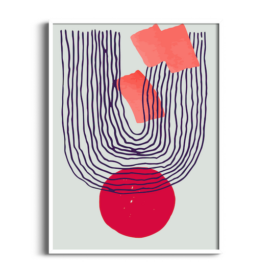 Ruby Resonance | Abstract Art Print
