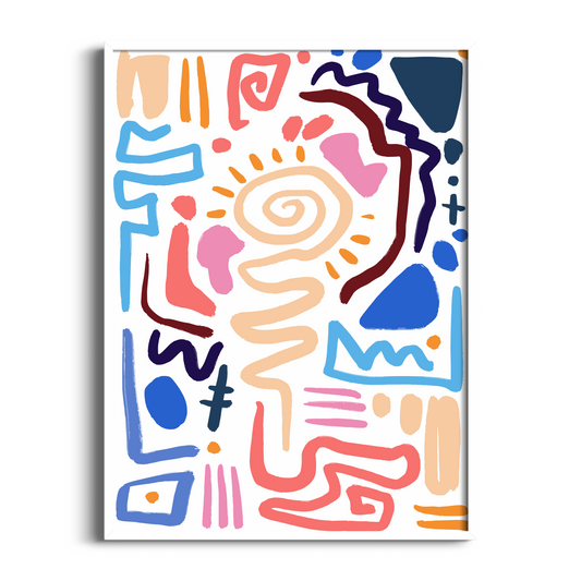 Spiral Play | Abstract Art Print